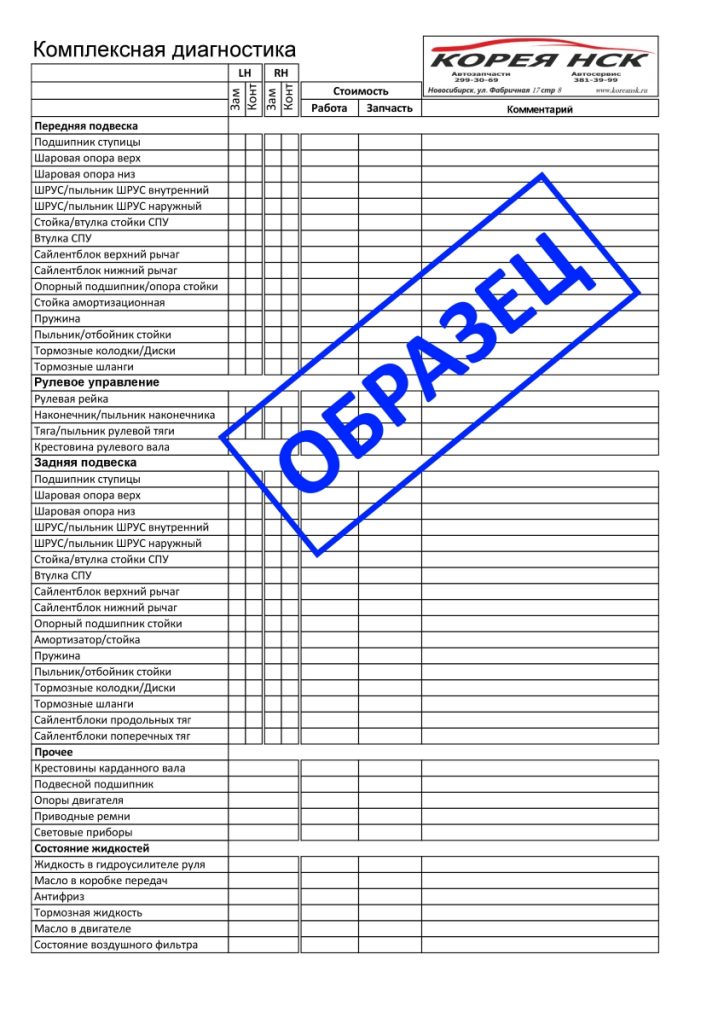 Диагностика автомобиля